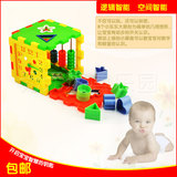 10形状智力箱方块积木儿童宝宝益智力玩具批发0-1-2-3-6-7个月岁