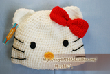 16春夏编织毛线卡通创意帽HelloKitty凯蒂猫可爱女婴幼儿童潮帽