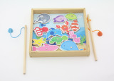 磁性钓鱼游戏拼图木制木质儿童婴儿玩具早教幼教益智玩具亲子游戏