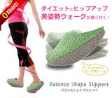 正品日本代购拉韧带厚底编制魔力燃脂美腿美体按摩减肥拖鞋摇摇鞋
