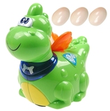 会下蛋的玩具恐龙鳄鱼母鸡小黄鸭电动万向转灯光音乐儿童益智玩具
