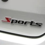 汽车金属改装车标 运动sports英文字母标 起亚K3 K5 K2 K7车贴