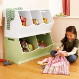 【豆米宝贝】英国原单木制儿童玩具箱收纳箱 玩具柜