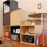 简易书架宜家儿童书柜创意自由组合置物架储物收纳柜子小格子特价