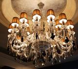 豪华别墅复式客厅水晶灯酒店装修工程大厅大型水晶吊灯欧式蜡烛灯