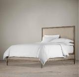 法式外贸出口原单 仿古实木双人床 卧室双人大床美式实木家具定做