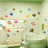 卡通动漫墙贴可移除卫生间浴室防水贴画贴纸可爱小鱼海底总动员