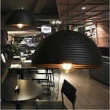 LED工装灯简约现代酒吧台吊灯办公室餐厅创意个性半圆吊线铝灯罩
