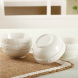 顺祥德加陶瓷创意浮雕米饭碗 护边碗 微波炉陶瓷碗 泡面碗 大汤