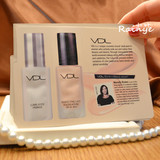 韩国代购正品 VDL专业彩妆贝壳提亮妆前乳+粉底液 试用装 小样