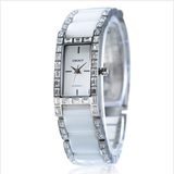 DKNY手表 方形镶钻陶瓷石英女表 NY8408