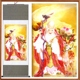 宗教系列 观音菩萨寿星人物佛像丝绸卷轴画中国画字画批发挂画佛