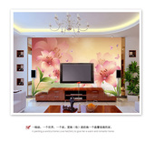 客厅卧室装饰墙画电视背景墙墙纸无缝墙布无纺布大型花朵壁画壁纸
