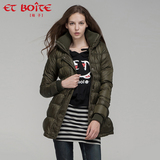 法文箱子Et Boite E122K028 冬品牌收腰羽绒服女中长款加厚外套