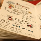 韩国文具可爱创意卡通小红帽贴纸 透明手机装饰贴画 6张一套