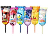 日本进口零食固力果glico迪士尼米奇头棒棒糖有机糖果1根