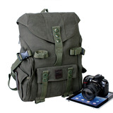 C+R新休闲相机包摄影包单反包 旅游男包电脑包双肩包背包帆布包F5