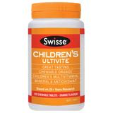 【澳洲直邮】Swisse儿童复合维生素+矿物质咀嚼片120片 香橙味