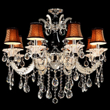 维斯华奢华艺术格纹新古典欧式水晶灯饰灯具客厅餐厅卧室吊灯布罩