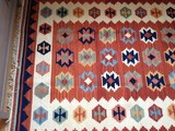 外贸出口美国原单 美式乡村 手工编织羊毛客厅地毯kilim 布吉拉