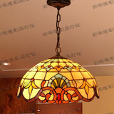 包邮欧式客厅卧室餐厅创意别墅酒吧蒂凡尼巴洛克彩色玻璃欧式吊灯