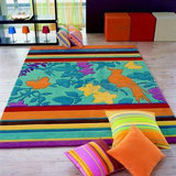特价儿童房 卡通地毯 纯手工晴纶地毯客厅地毯 卧室可定制