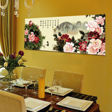 diy数字油画特价 手绘客厅大幅风景花卉大幅装饰画 60*150 牡丹花