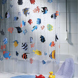 spirella丝普瑞 PVC全透明塑料防水浴帘卡通热带鱼卫生间帘 包邮