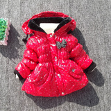 韩版冬季新款童装儿童外套保暖加厚加绒大女童上衣帽衫宝宝衣棉袄