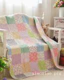 韩国纯棉欧式床盖绗缝被单人空调被夏凉被儿童被床单外贸原单包邮