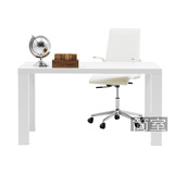 简室家具简约 时尚白色书台 现代书桌 1.4米台式电脑办公桌写字台