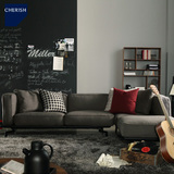 彩丽舒客厅家具羽绒北欧风格简约现代组合布艺皮布创意设计师沙发