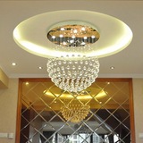 现代LED水晶灯客厅灯卧室灯具奢华简约餐厅K9吊线水晶灯灯具