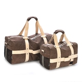 超大容量厚帆布男女旅行包可手提单肩斜跨商务包行李袋桶包出差包