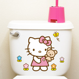 KITTY 凯蒂猫卫生间浴室防水马桶贴门 冰箱 多款选可移除墙贴纸