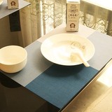 欧式 环保PVC方格餐垫 宜家餐桌隔热垫 长方形西餐垫碗垫