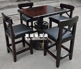 厂家直销！实木酒吧桌椅组合 咖啡桌椅套件 碳化复古休闲高脚凳椅