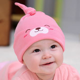 包邮婴儿帽子秋冬季0-3-6个月新生儿胎帽纯棉韩版宝宝睡觉帽