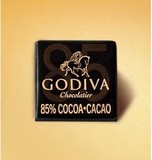 进口比利时Godiva高迪瓦85%可可黑巧克力 单片散装4.5克零食喜糖