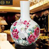 御云景德镇粉彩陶瓷瓷器花瓶名人名作花瓶夏国安特价手绘花瓶