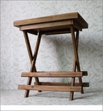 特价木质花架复古花几实木个性托盘式可折叠茶几阳台简易小桌子