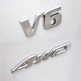 V6 4WD字贴标丰田汉兰达车标 金属车贴车标尾标 越野车尾箱四驱标