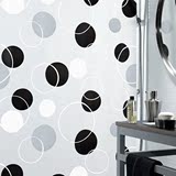 瑞士设计欧洲品牌 spirella 简约黑灰圆圈PEVA防水浴帘(包邮)