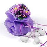 意大利暗香紫爱袋 高档婚庆喜糖袋子|大号欧式婚礼创意喜糖盒子