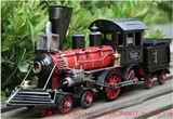 英式蒸汽火车头模型 复古创意家居摆件 铁艺手工礼物影视摄影道具