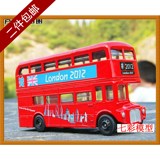 仿真合金静态汽车模型国产1:32伦敦奥运旅游巴士儿童玩具车批发