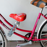 自行车折叠车儿童座椅前座/加宽软鞍座/自行车前梁座椅/颜色多选