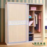 包邮整体组装衣柜原木色现代大衣柜推拉移门衣橱上海定制定做家具