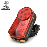 MTP新款自行车灯激光尾灯可充电警示灯单车配件山地车LED骑行装备