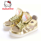Hello Kitty 童鞋  镂空儿童板鞋 女童运动鞋高帮 网面休闲运动鞋